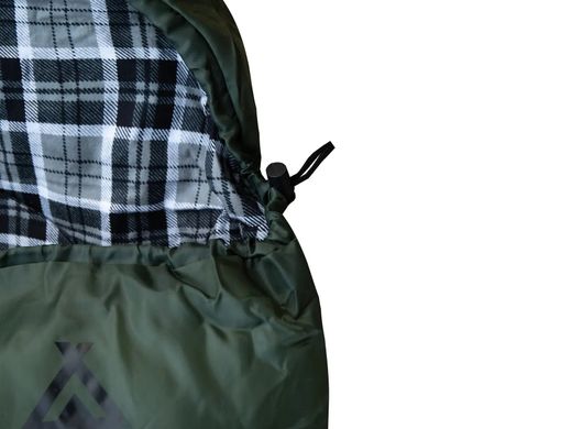 Спальный мешок одеяло с капюшоном Totem Ember Plus правый UTTS-014-R, Зеленый