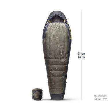 Спальный мешок Sea to Summit Spark Pro -3&deg;/-9℃ Long, Beluga Black