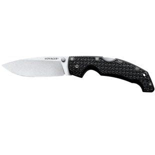 Ніж складний Cold Steel Voyager Large Drop Point Plain Edge AUS10A Stone Wash (CST CS-29AB)
