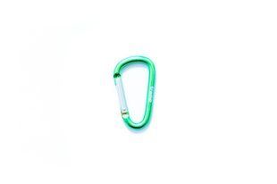 Карабин Tramp алюминиевый, размер 6 см, без муфты, зеленый арт.TRA-006-green