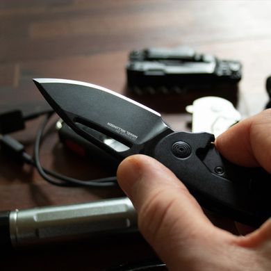 Ніж складний SOG x Mikkel Collaboration Stout Black (SOG 14-03-02-57)