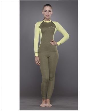 Футболка Tramp Outdoor Tracking Lady с длинным рукавом женская XS зелёный/желтый