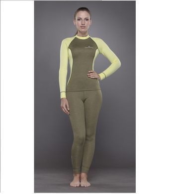 Футболка Tramp Outdoor Tracking Lady с длинным рукавом женская XS зелёный/желтый