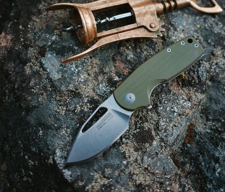 Ніж складний SOG x Mikkel Collaboration Stout Green/Silver (SOG 14-03-01-57)