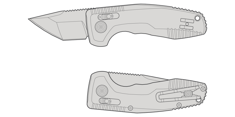 Ніж складний SOG -TAC AU Black/Compact/Tanto CA Special (SOG 15-38-14-57)