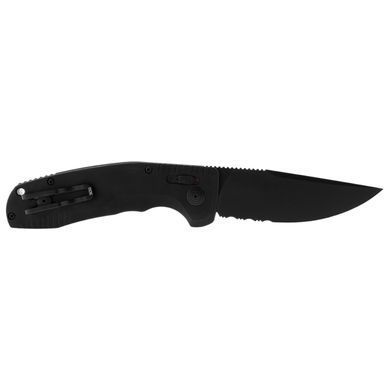 Ніж складний SOG -TAC AU Black/Partially Serrated (SOG 15-38-02-57)
