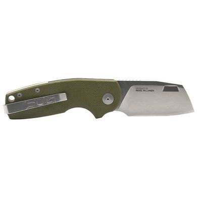 Ніж складний SOG Stout SJ Cleaver/OD Green/Stonewash (SOG 16-03-06-57)