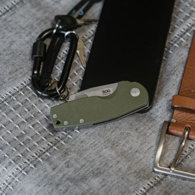 Ніж складний SOG Stout SJ Cleaver/OD Green/Stonewash (SOG 16-03-06-57)