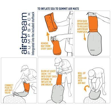 Килимок надувний Sea to Summit UltraLight Insulated Mat 2020, 198х64х5 см, Orange (STS AMULINS_L)