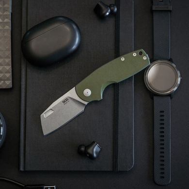 Ніж складний SOG Stout SJ Cleaver/OD Green/Stonewash (SOG 16-03-06-57)