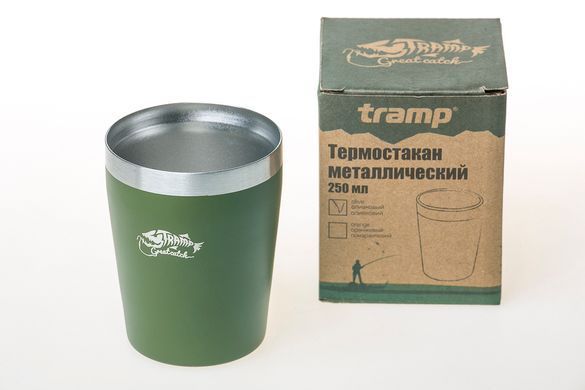 Термостакан Tramp металевий 250 мл TRC-101 Оливковий