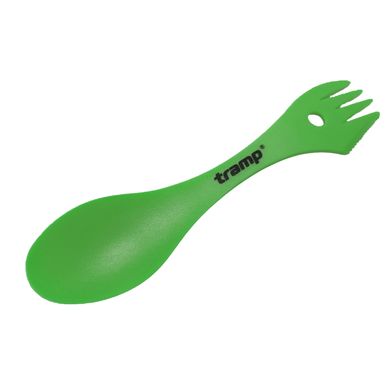 Ложка-вилка (ловилка) пластмассовая Tramp UTRC-069 Зеленая