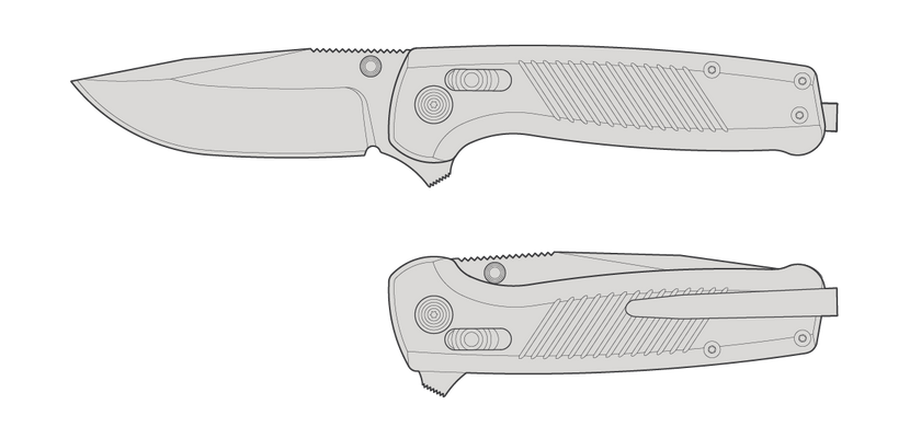 Ніж складний SOG Terminus XR LTE Carbon/Gold (SOG TM1033-BX)