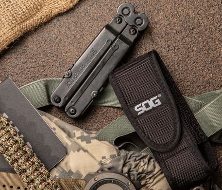 Мультитул SOG PowerLock EOD w/V-Cutter Black Oxide/Nylon Sheath (SOG B63N-CP)
