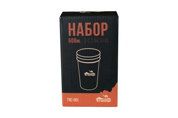 Набір стаканів з нержавіючої сталі 3 шт. Tramp TRC-051