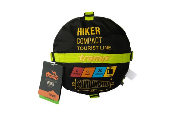 Спальный мешок кокон Tramp Hiker Compact левый TRS-051C-L, Желтый