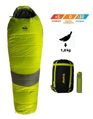 Спальний мішок кокон Tramp Voyager Compact правий TRS-052C-R, Жовтий
