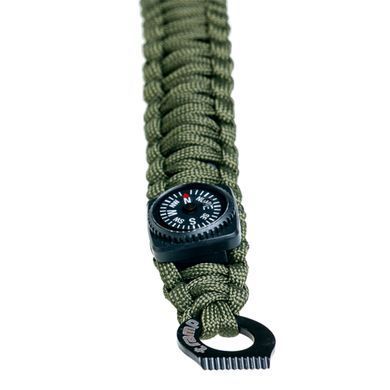 Браслет для виживання Tramp (кресало/кремінь, 2 м паракорда) UTRA-237-green
