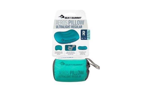 Подушка надувная Sea To Summit Aeros Ultralight Pillow, Regular, Sea Foam