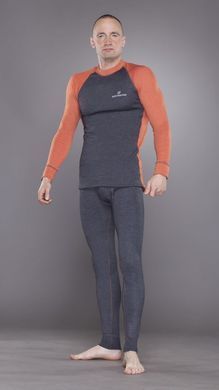 Футболка Tramp Outdoor Tracking Man с длинным рукавом мужская М серый/оранжевый