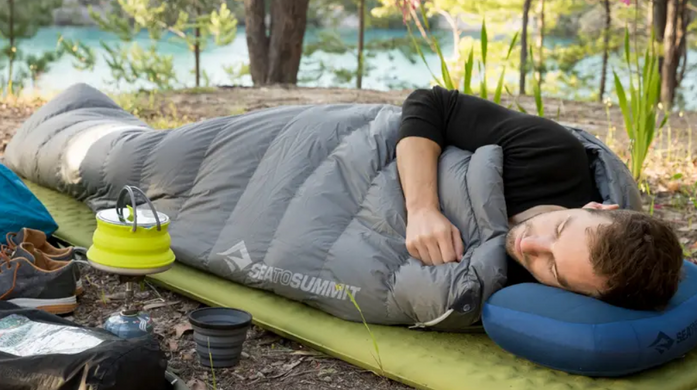 Коврик самонадувающийся Sea to Summit Camp Mat, 183х51х3.8 см, Olive (STS AMSICMR)