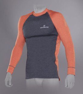 Футболка Tramp Outdoor Tracking Man с длинным рукавом мужская S серый/оранжевый