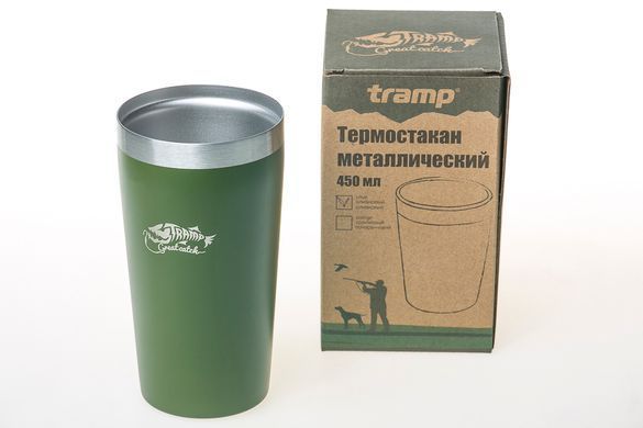 Термостакан Tramp металлический 450 мл TRC-102 Оливковый