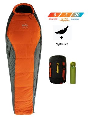 Спальный мешок кокон Tramp Fjord Long левый UTRS-049L-L, Оранжевый